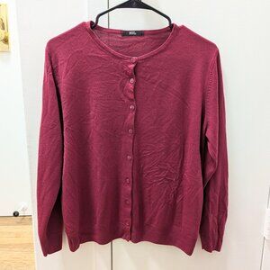 Marks & Spencer pink 100% acrylic knit long sleeve button up cardigan size UK 18